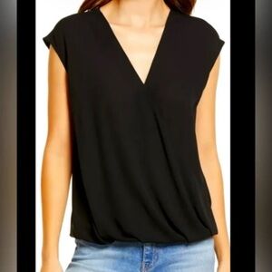 Halogen black slinky swoop top size XS